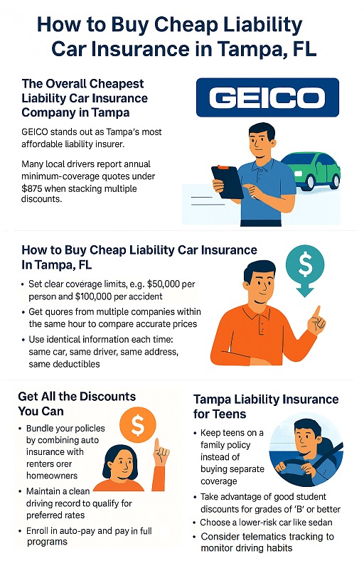 Buying Cheap Liability Car Insurance in Tampa Florida