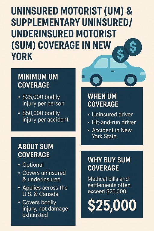 UM and SUM Coverage in New York Infographic