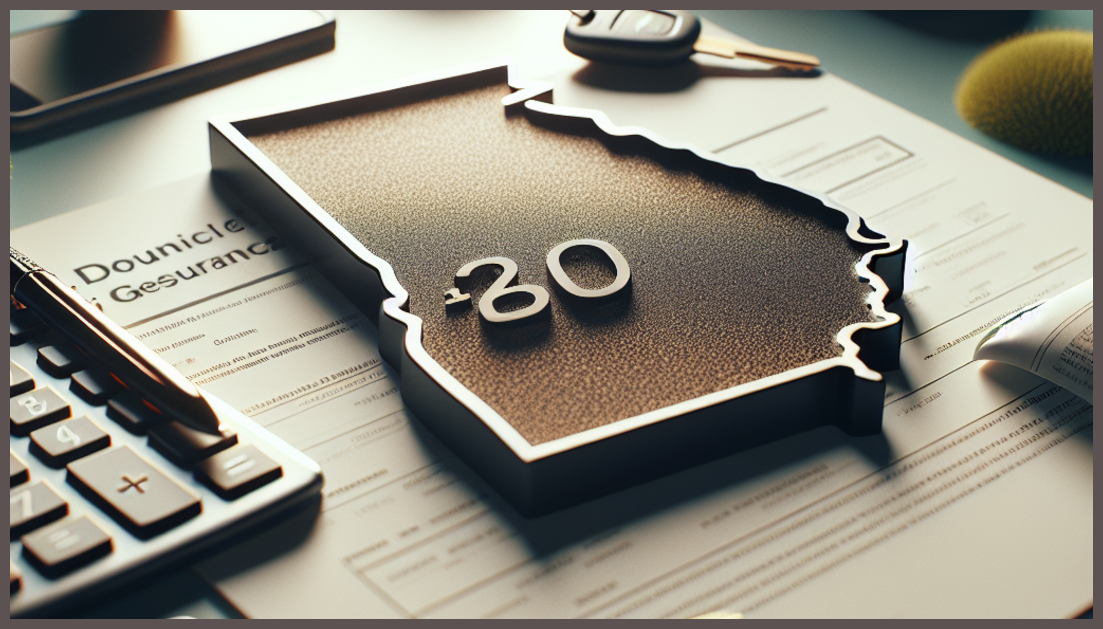 Car insurance application with Georgia map and calculator